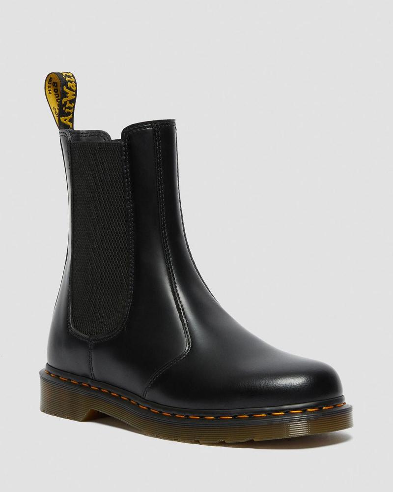 Dr Martens 2976 Hi Smooth Leren Enkellaars Dames Zwart | NL 79SGL